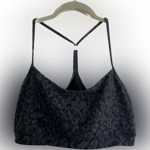 Black leopard print Lululemon bra
